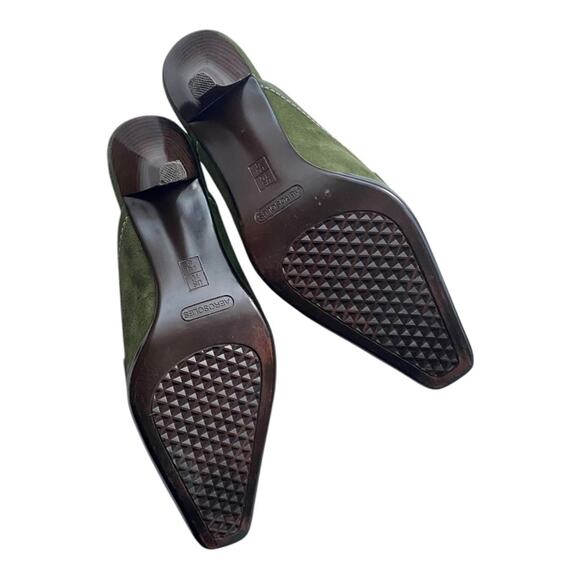 AEROSOLES Mules Kitten Heel Bow Detail Green - Picture 5 of 8